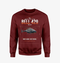 Thumbnail for Bell 429 design on wine red sweatshirt