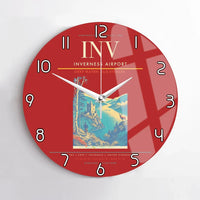 Thumbnail for Inverness Airport (INV) design on red no frame wall clock
