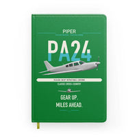 Thumbnail for Piper PA-24-250 Comanche 250 design on green notebook