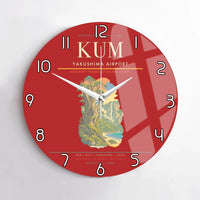 Thumbnail for Yakushima Airport (KUM) design on red no frame wall clock