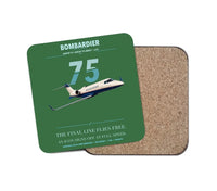 Thumbnail for Bombardier Learjet 75 Liberty design on green 1 piece coaster