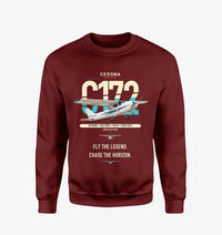 Thumbnail for Cessna 172 Skyhawk design on wine red sweatshirt