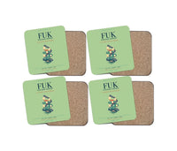 Thumbnail for Fukuoka Airport (FUK) design on light green 4 pieces set coaster