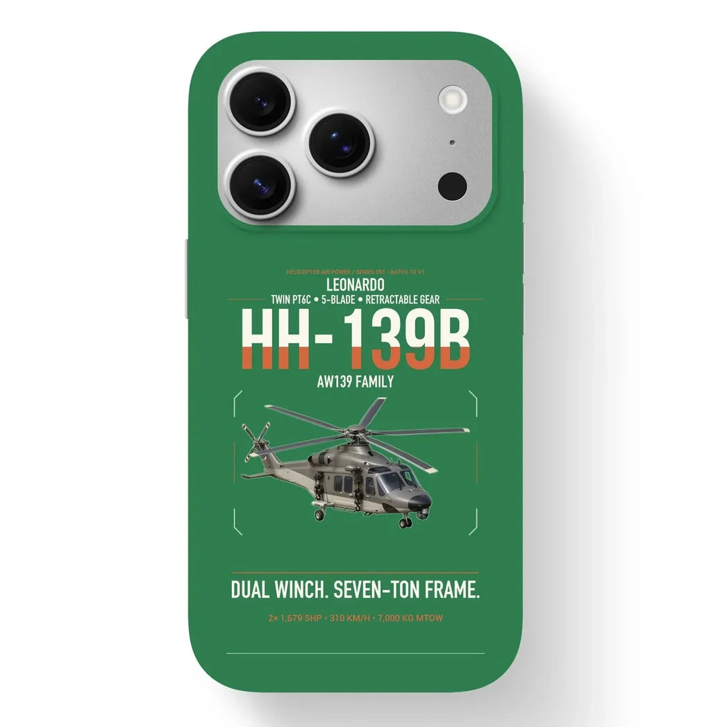 Leonardo HH-139B design on green magsafe iphone case, for iPhone 17 Pro