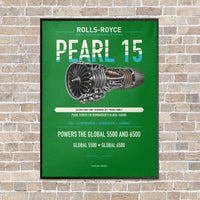 Thumbnail for PEARL 15 vertical canvas print - framed - green background