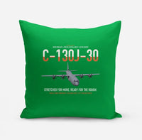 Thumbnail for C-130J-30 Super Hercules design on green pillow