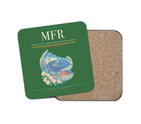 Thumbnail for Rogue Valley International–Medford Airport (MFR) design on green 1 piece coaster