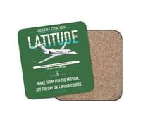 Thumbnail for Cessna Citation Latitude design on green 1 piece coaster