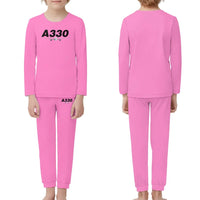 Thumbnail for Super Airbus A330 children pajamas - Pink