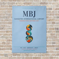 Thumbnail for Sangster International Airport MBJ vertical canvas print - no frame - light blue background