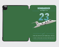 Thumbnail for Bombardier Learjet 23 design on green ipad tablet case