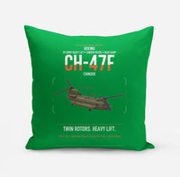 Thumbnail for Boeing CH-47F Chinook design on green pillow