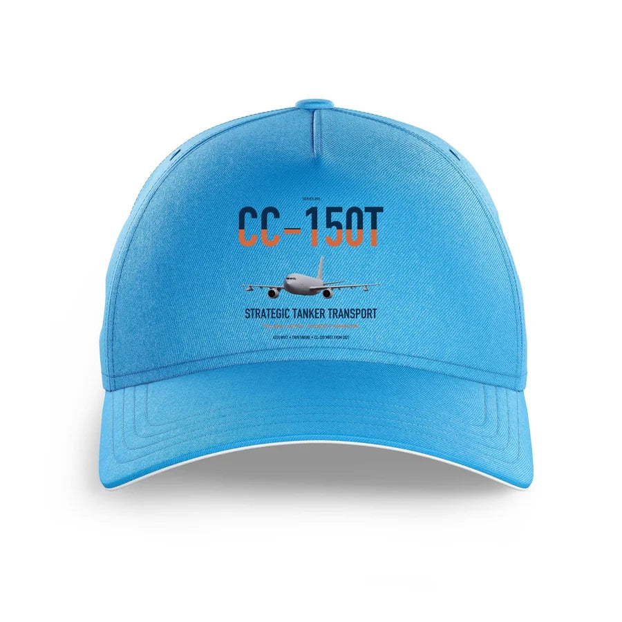 Airbus CC-150T Polaris design on light blue printed hat