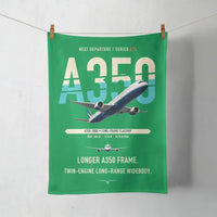 Thumbnail for Airbus A350-1000 design on green towel