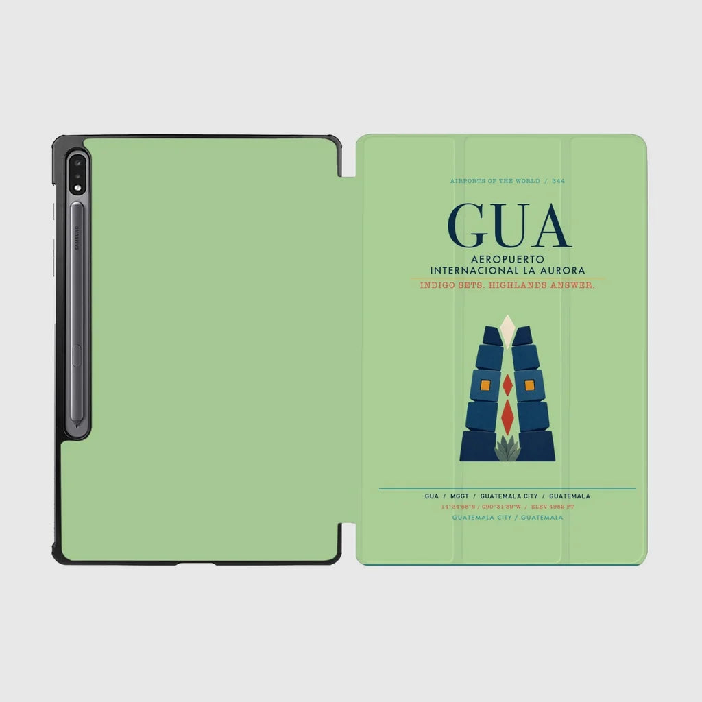 Aeropuerto Internacional La Aurora (GUA) design on light green samsung tablet tablet case