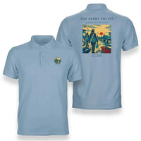 Thumbnail for VINTAGE G4503 - The Ferry Pilots - Double-Side Polo T-Shirt design on lightblue
