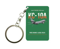 Thumbnail for KC-10A EXTENDER design on green designed key chain, double-side print