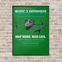 Thumbnail for DJI Mavic 3 Enterprise vertical canvas print - framed - green background