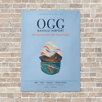 Thumbnail for Kahului Airport OGG vertical canvas print - no frame - light blue background
