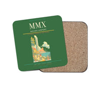 Thumbnail for Malmo Airport (MMX) design on green 1 piece coaster