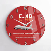 Thumbnail for E-4B Nightwatch design on red no frame wall clock