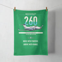 Thumbnail for Beechcraft King Air 260 design on green towel