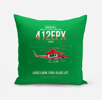 Thumbnail for SUBARU Bell 412EPX design on green pillow