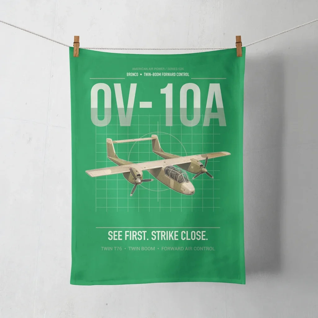 OV-10A Bronco design on green towel