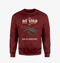 Thumbnail for MBB BO 105P PAH-1 design on wine red sweatshirt