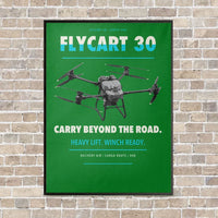 Thumbnail for DJI FlyCart 30 vertical canvas print - framed - green background