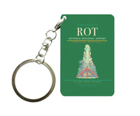 Thumbnail for Rotorua Regional Airport ROT Key Chain design on green key chain