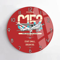 Thumbnail for Cessna 152 design on red no frame wall clock