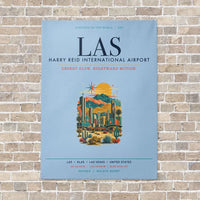 Thumbnail for Harry Reid International Airport Las Vegas LAS vertical canvas print - no frame - light blue background