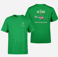 Thumbnail for Airbus H145 D3 design on green t-shirt, double-side print