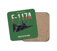 Thumbnail for F-117A Nighthawk design on green 1 piece coaster