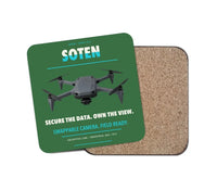 Thumbnail for ACSL SOTEN design on green 1 piece coaster