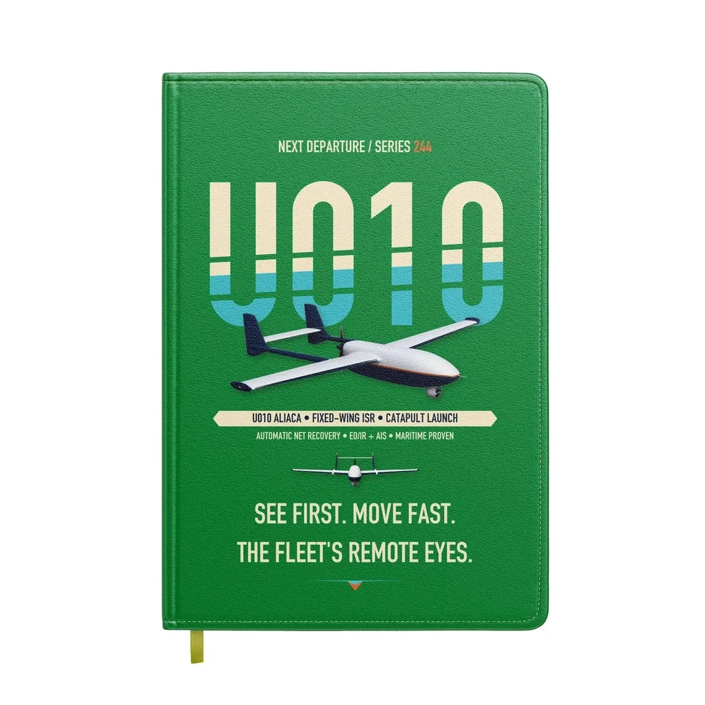 Airbus U010 Aliaca Fixed-wing design on green notebook