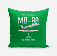 Thumbnail for McDonnell Douglas MD-80 design on green pillow