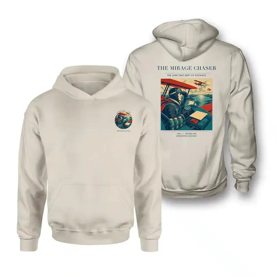 VINTAGE G4337 - The Mirage Chaser - Double-Side Hoodie design on khaki double side