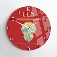 Thumbnail for Chinggis Khaan International Airport (ULN) design on red no frame wall clock
