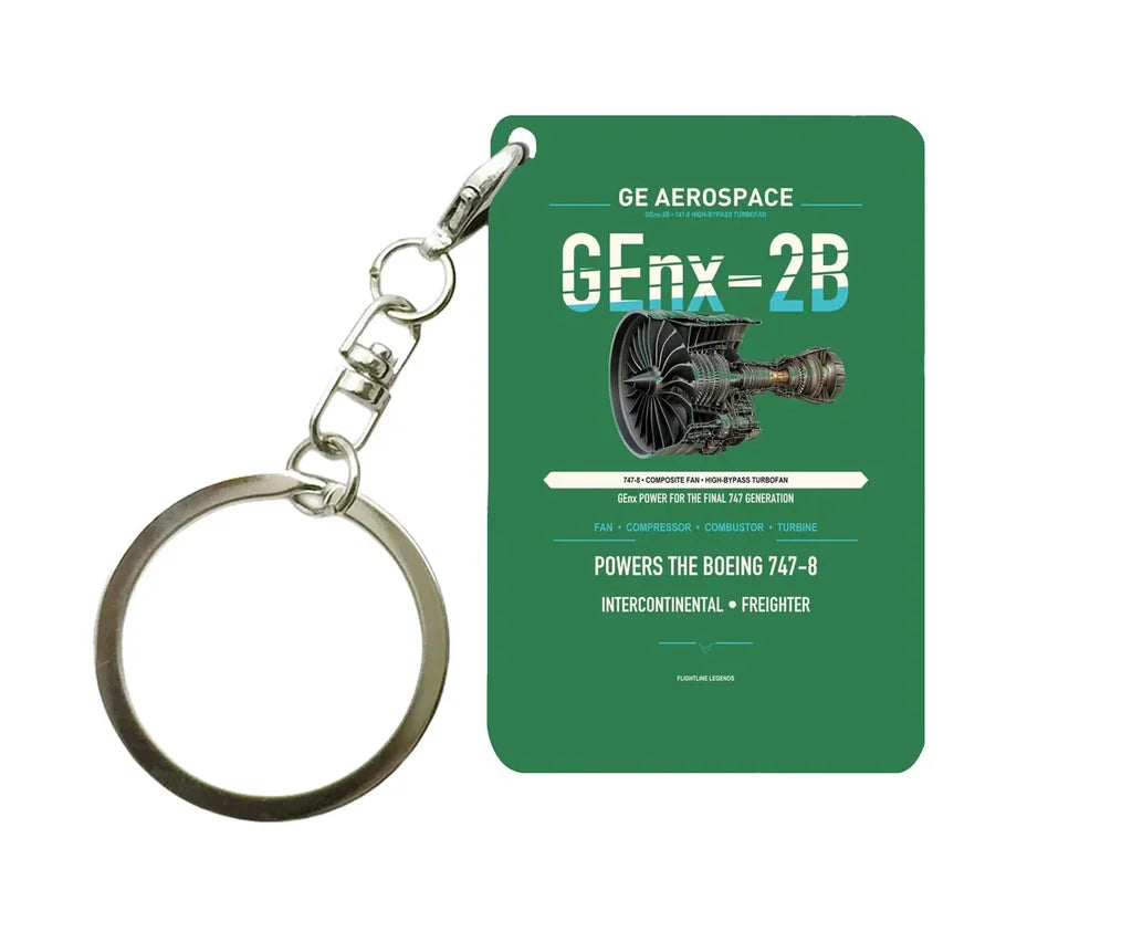 GEnx-2B Key Chain design on green key chain