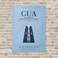 Thumbnail for Aeropuerto Internacional La Aurora GUA vertical canvas print - no frame - light blue background