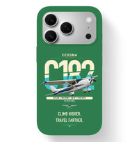 Thumbnail for Cessna 182 Skylane design on green magsafe iphone case, for iPhone 17 Pro