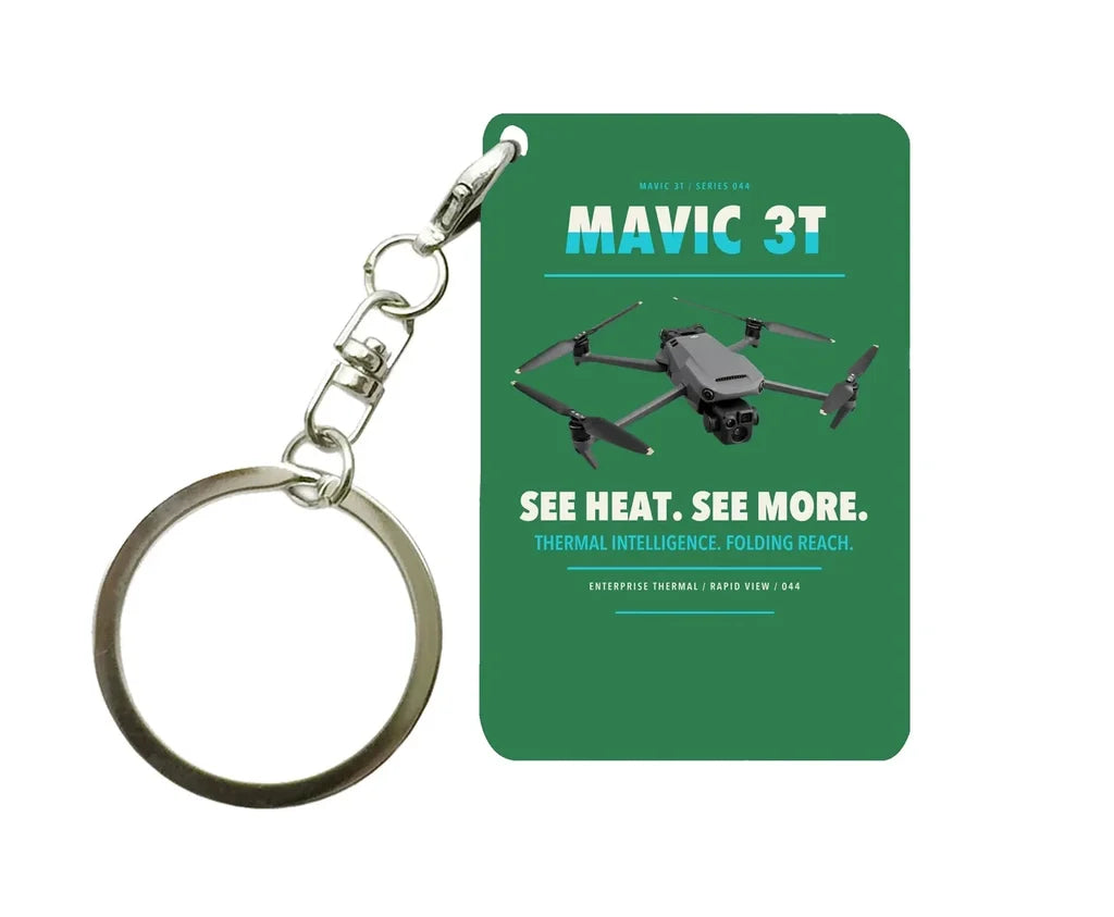 DJI Mavic 3 Thermal Key Chain design on green key chain