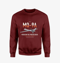 Thumbnail for MQ-9A Reaper design on wine red sweatshirt