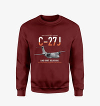 Thumbnail for C-27J Spartan design on wine red sweatshirt