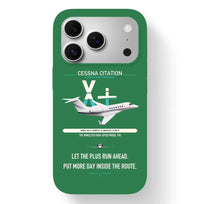 Thumbnail for Cessna Citation X+ design on green magsafe iphone case, for iPhone 17 Pro
