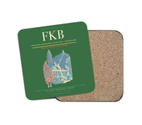 Thumbnail for Karlsruhe–Baden-Baden Airport (FKB) design on green 1 piece coaster