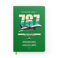 Thumbnail for Boeing 787-8 Dreamliner design on green notebook