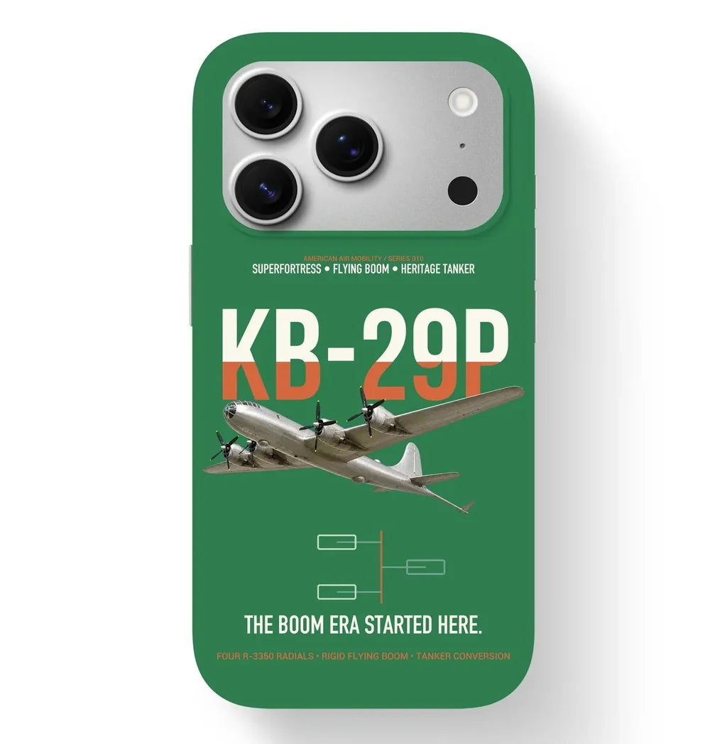 KB-29P SUPERFORTRESS design on green magsafe iphone case, for iPhone 17 Pro